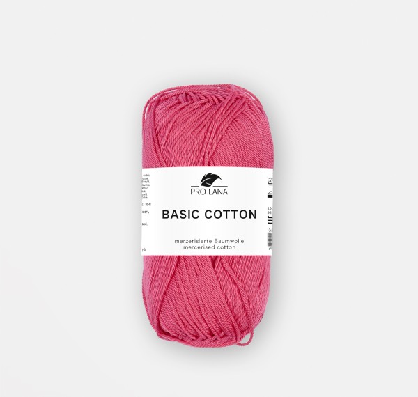 Basic Cotton Baumwoll-Häkelgarn-Himbeere