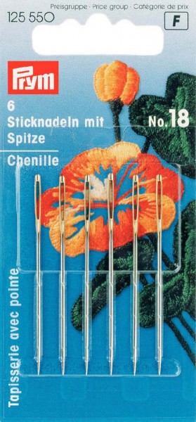 Sticknadeln mit Spitze, Nr. 18, 1,20 x 50mm