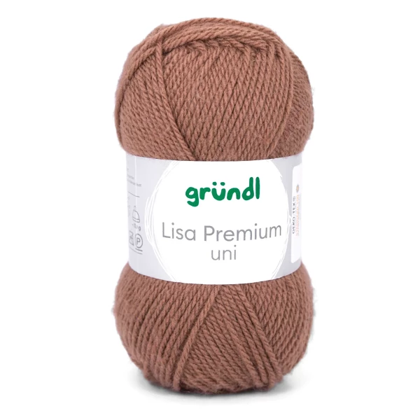 Lisa Premium Uni von gründl-Nougat-10 Stück