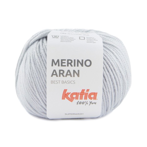 Merino-Aran-Wolle-Blaugrau