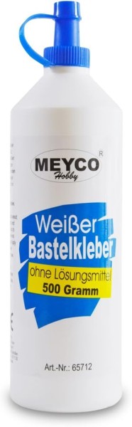 Meyco Bastelkleber 500 g weiß – für Papier, Holz, Filz & Textil