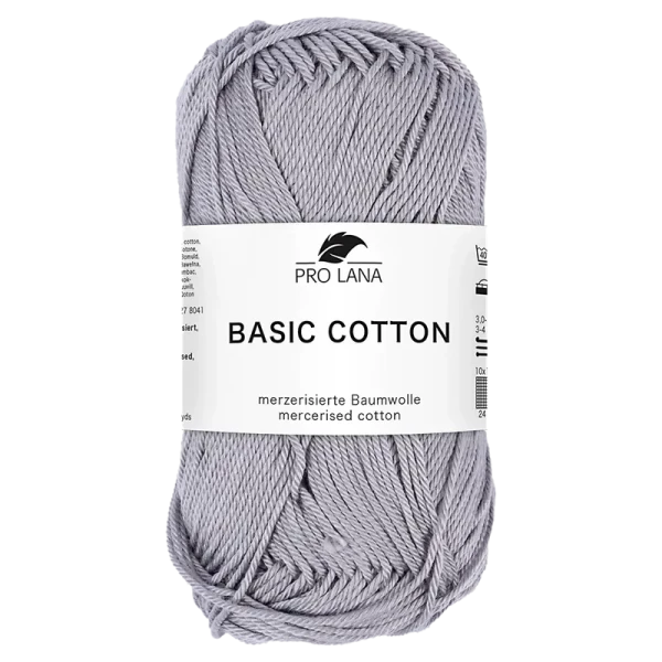 Basic Cotton Baumwoll-Häkelgarn-Rauchgrau