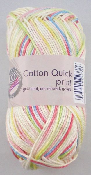 Gründl Cotton Quick Print 50 g – Baumwollgarn 100 % Baumwolle | Multicolor Print