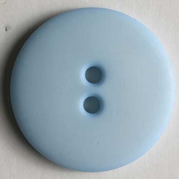 MODEKNOPF SCHLICHT, MATT, 2 LOCH - GRÖSSE: 18MM - FARBE: BLAU