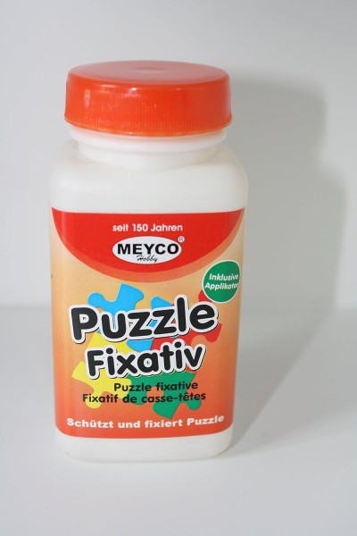Meyco Puzzlekleber Fixativ 120 ml – transparent trocknend inkl. Applikator