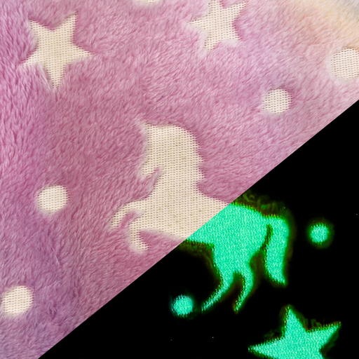 Wellness-Fleece Glow in the Dark Einhorn Version 2