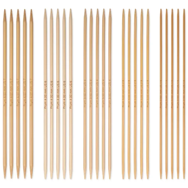 Strumpfstricknadel Set Prym 1530, Bambus, 20cm, 2,5-4,5mm