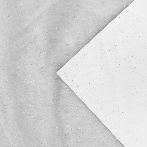 Tüll Spray Silber Weiß 1128