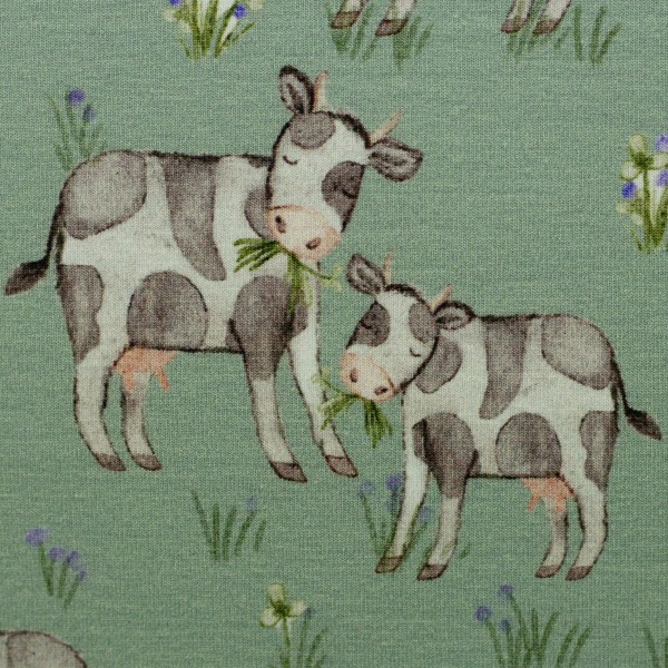 Baumwolljersey bedruckt Farm by Christiane Zielinski von Swafing
