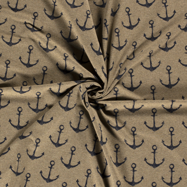 French Terry-Maritim-Khaki