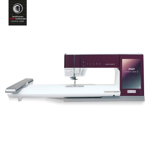 PFAFF® creative icon™ 2 Purple Aurora – Luxus Näh- & Stickmaschine mit KI, Projektor, Kamera & Activ