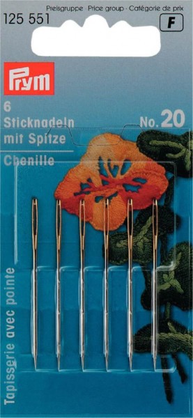 Sticknadeln mit Spitze, Nr. 20, 1,00 x 43mm