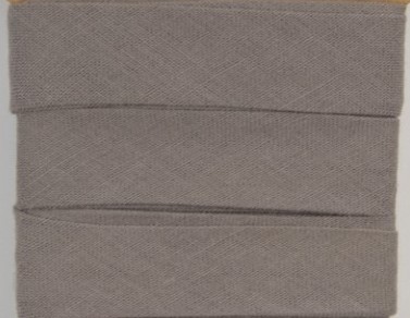 Baumwoll-Schrägband Uni Grau