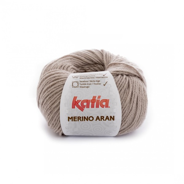 Merino-Aran-Wolle-Mittelbeige