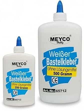 Meyco Bastelkleber 500 g + 250 g weiß – für Papier, Holz, Filz & Textil
