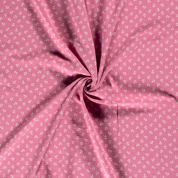 Musselin-Bärbel-Anker-Pink