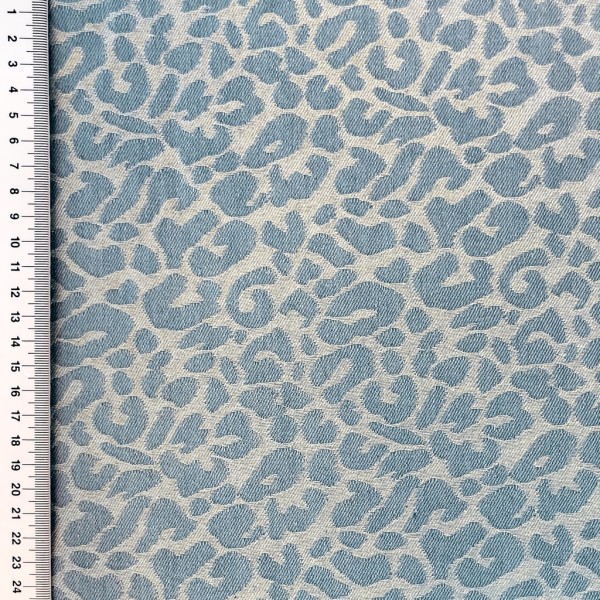 Jeans Jacquard Panther – hochwertiger Denim Stoff mit Panthermuster