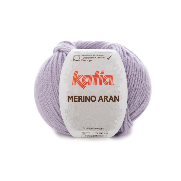 Merino-Aran-Wolle-Malve