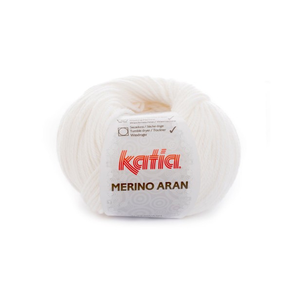 Merino-Aran-Wolle von KATIA®-Weiß