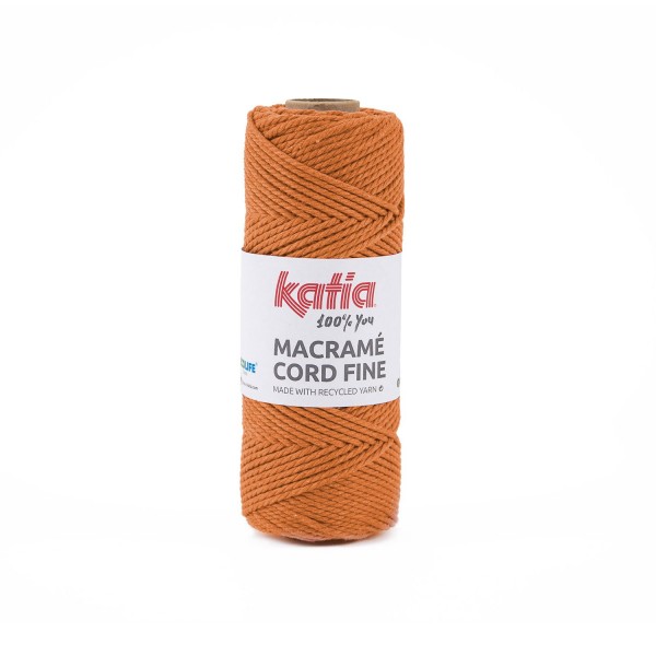 Macrame-Cord-Fein-Wolle-Orange