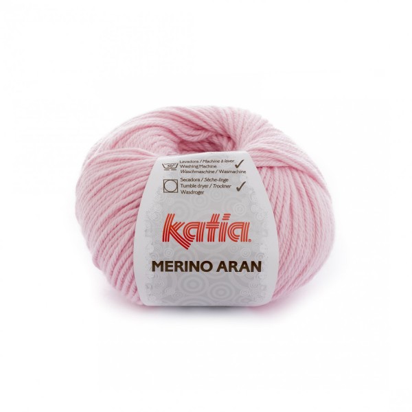 Merino-Aran-Wolle-Hellrosa