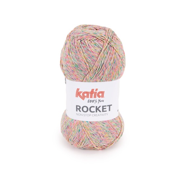 Rocket Wolle von KATIA-Rose-Grün-Gelb