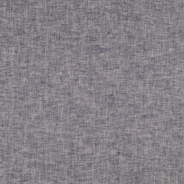 Leinenstoff Fischgrät Royalblau
