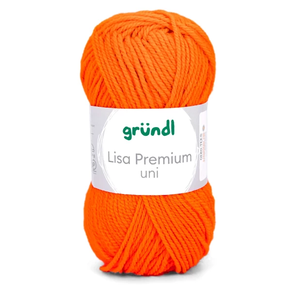 Lisa Premium Uni von gründl-Neonorange-10 Stück