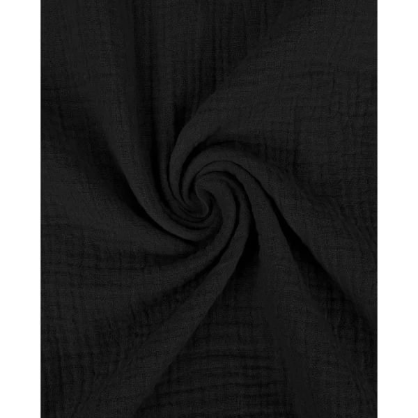 Musselin Extrabreit XXL Schwarz 69