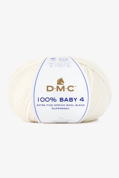 DMC 100% Baby 4 Garn – Merinowolle Mix für Babys (weich & pflegeleicht)