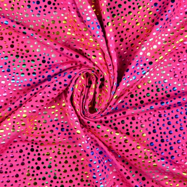 Folienjersey-Punkte-Lila/Pink