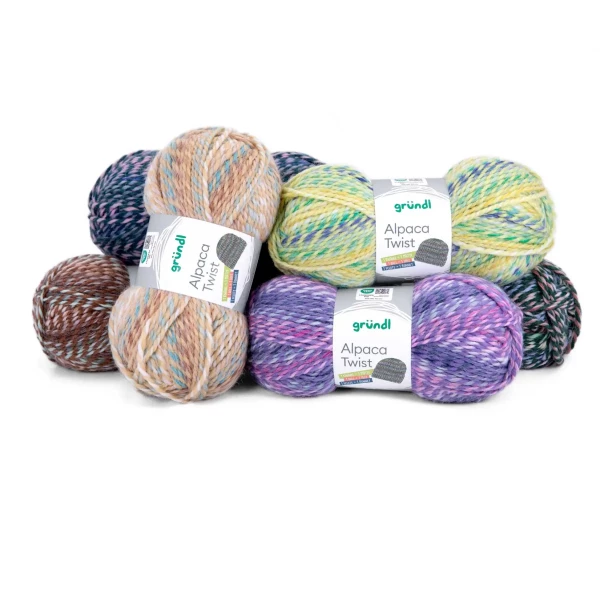 Gründl Alpaca Twist 100g – Alpaka Garn mit Farbverlauf, weich & flauschig, Strickgarn