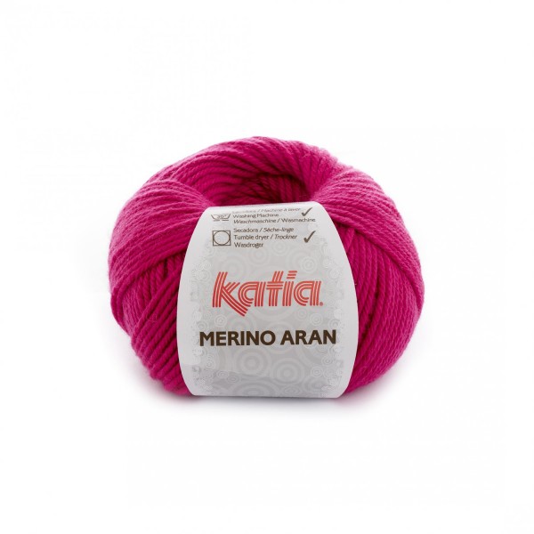 Merino-Aran-Wolle-Fuchsia