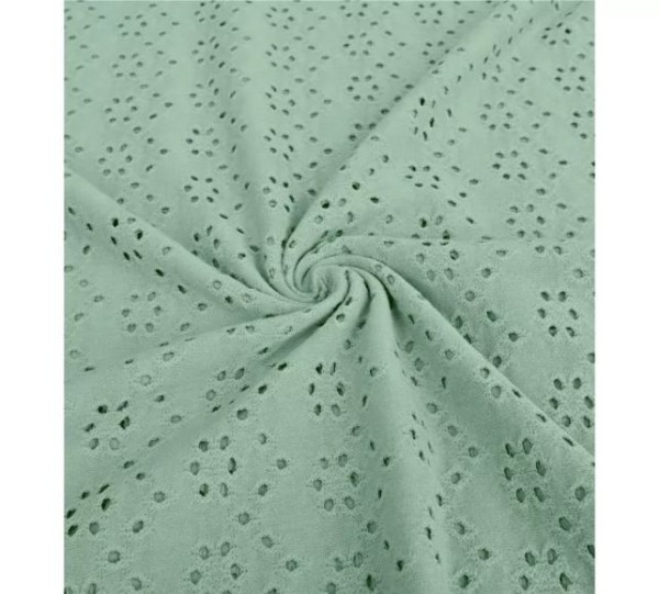 Brodery Jersey mit Löchern AURELIA Mint