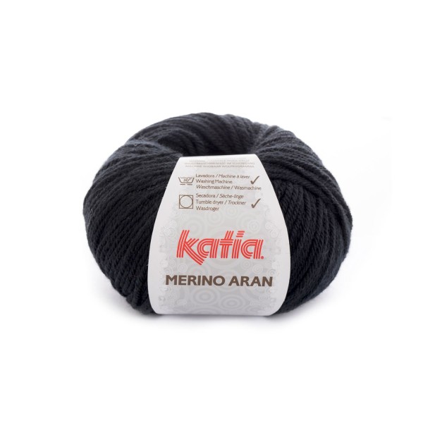 Merino-Aran-Wolle von KATIA®-Schwarz