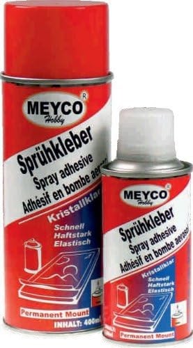 Meyco Sprühkleber 400 ml kristallklar – transparenter Alleskleber für Papier, Holz, Textil & DIY
