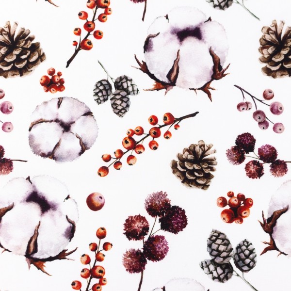 Baumwolle-Wilde Blumen-Weihnachtsmotiv