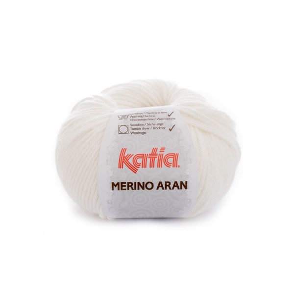 Merino-Aran-Wolle von KATIA®-Naturweiß