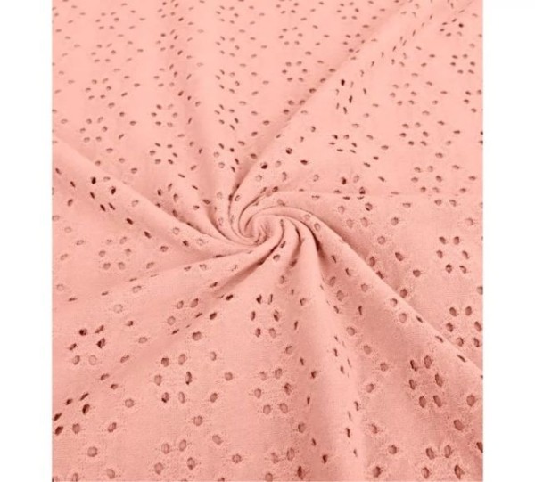 Brodery Jersey mit Löchern AURELIA Rose