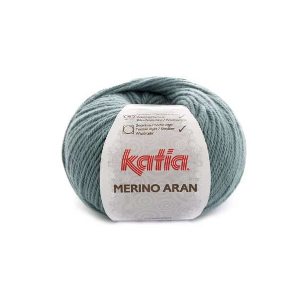 Merino-Aran-Wolle-Pastelltürkis