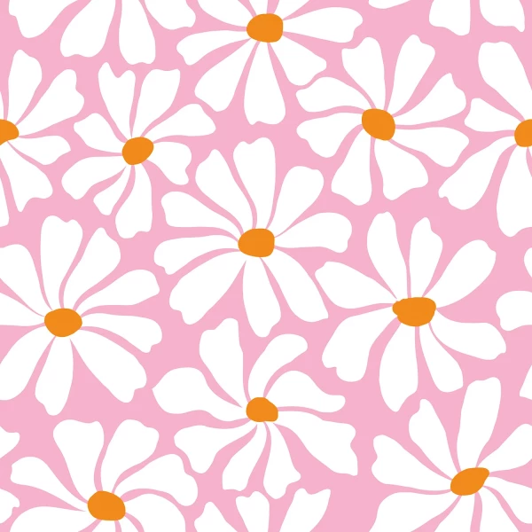 Strandtuch Stoff bedruckt Blumen Rosa