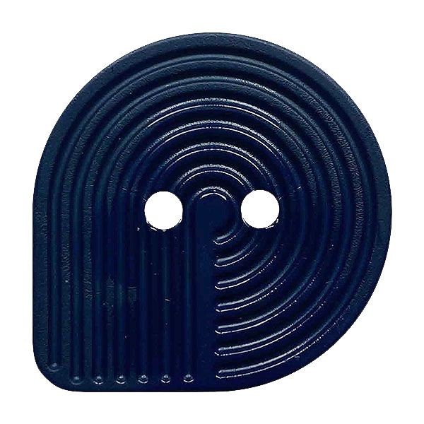 POLYAMIDKNOPF OVAL MIT 2 LÖCHERN - GRÖSSE: 32MM - FARBE: DUNKELBLAU