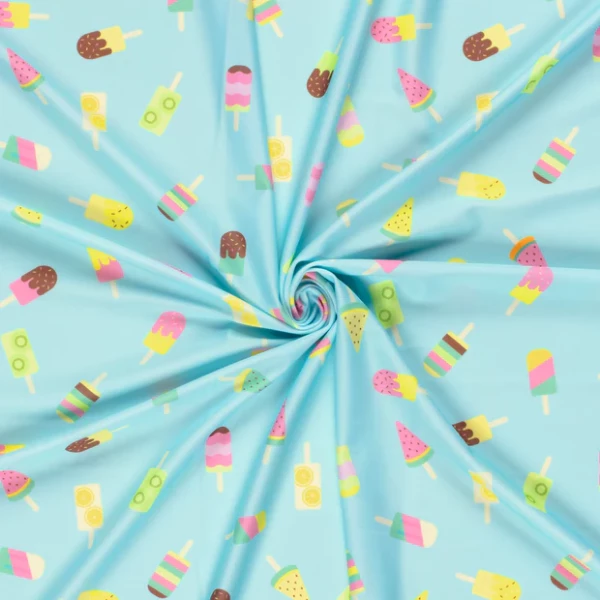 Swimwear Jersey UPF 50 Recycled Digitaldruck Eis Aqua