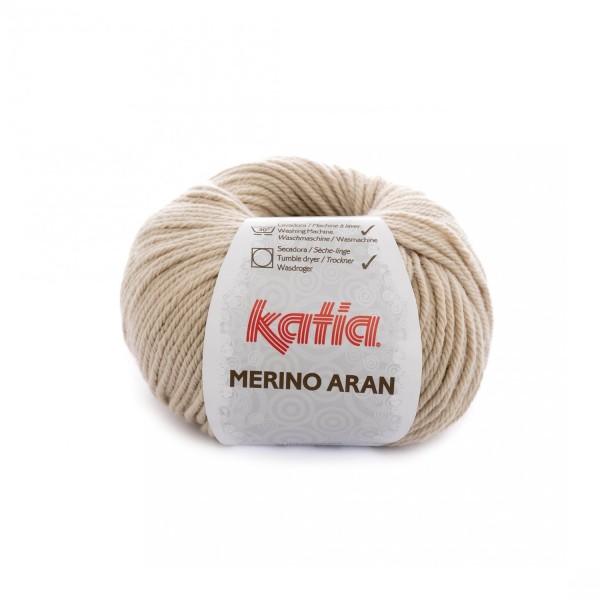 Merino-Aran-Wolle-Helles Beige