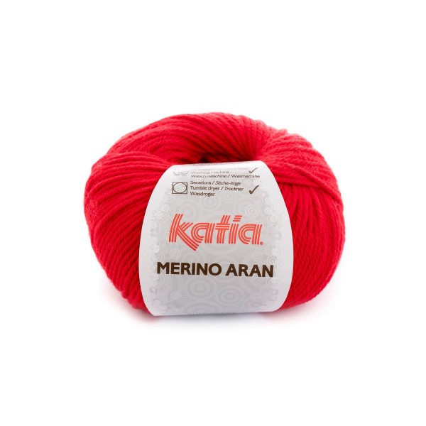 Merino-Aran-Wolle von KATIA®-Rot