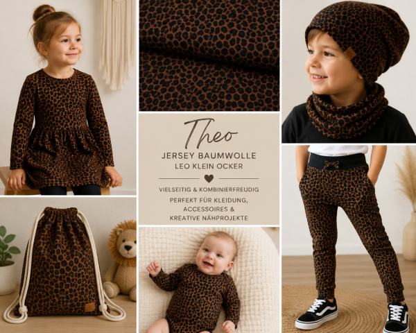 Theo – Baumwolljersey Leo klein Ocker | Swafing