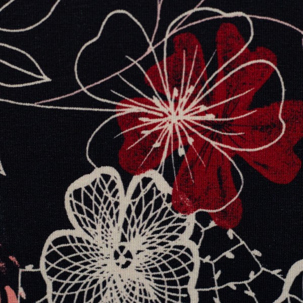 Baumwolljersey bedruckt Mystical Florals by Anette Kithier von Swafing