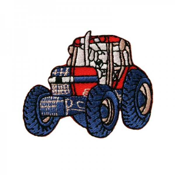 Aufbügler & Applikation-Traktor-Rot
