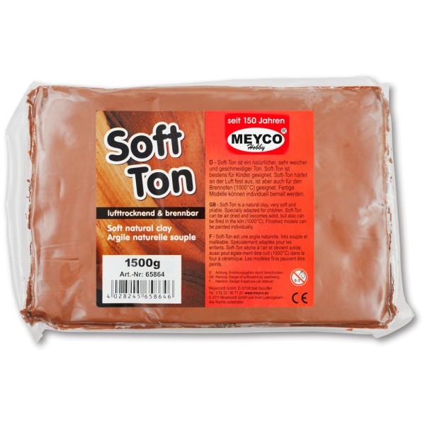Meyco Soft-Ton 1,5 kg Terrakotta – lufthärtend & brennbar