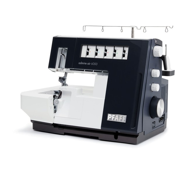 PFAFF® admire™ air 6000 – Premium Coverlock mit One-Touch-Lufteinfädelung, Freiarm & 23 Sticharten